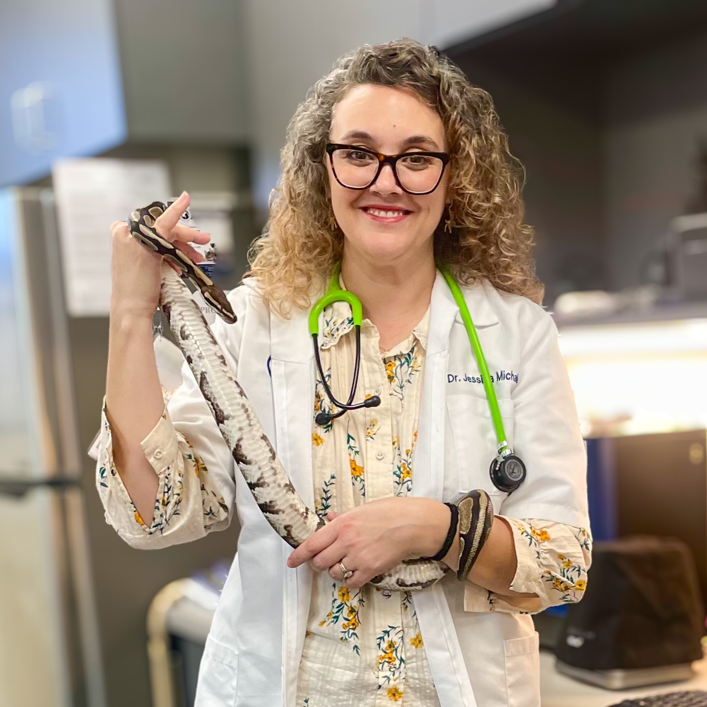 Dr. Mchalec Holding a Snake